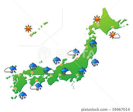 Illustration of rainy season weather forecast white background Illustration of rainy season weather forecast white background 39967014