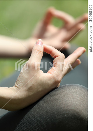 woman meditating woman meditating 39968102