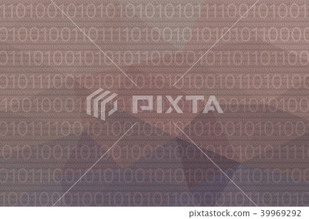 binary numbers 01 on low poly violet background 39969292