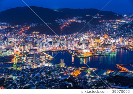 “長崎縣”夜景日本的稻佐山，三大夜景 39970003