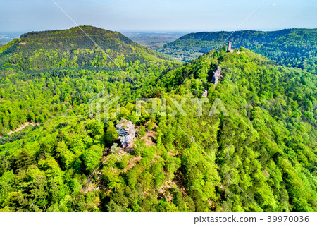 Anebos and Scharfenberg Castles in the Palatinate Forest. Rhineland-Palatinate, Germany 39970036