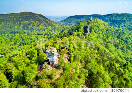 Anebos and Scharfenberg Castles in the Palatinate Forest. Rhineland-Palatinate, Germany Anebos and Scharfenberg Castles in the Palatinate Forest. Rhineland-Palatinate, Germany 39970044