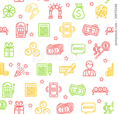 Lotto Signs Seamless Pattern Background. Vector 39970266