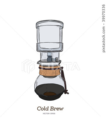 cold brew. coffee maker hand draw vector. cold brew. coffee maker hand draw vector. 39970336