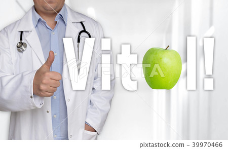 Vital concept and doctor with thumbs up 39970466