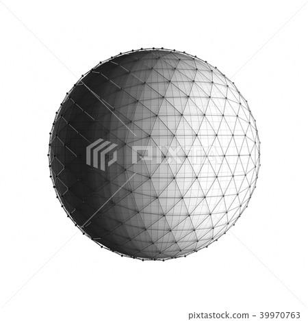 Sphere. Architecture facade design isolated Sphere. Architecture facade design isolated 39970763
