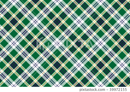 Green check tartan fabric texture seamless pattern 39972155
