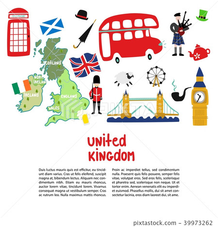 vector british london symbols poster template 39973262