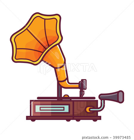Vintage Horn Gramophone Icon Vintage Horn Gramophone Icon 39973485