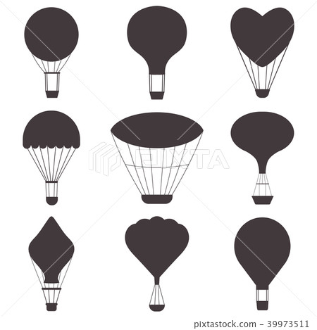 Hot Air Balloons Silhouettes Hot Air Balloons Silhouettes 39973511