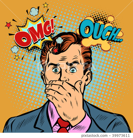 OMG ouch surprised businessman OMG ouch surprised businessman 39973611