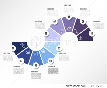 Infographic design business concept with 10 option Infographic design business concept with 10 option 39975413