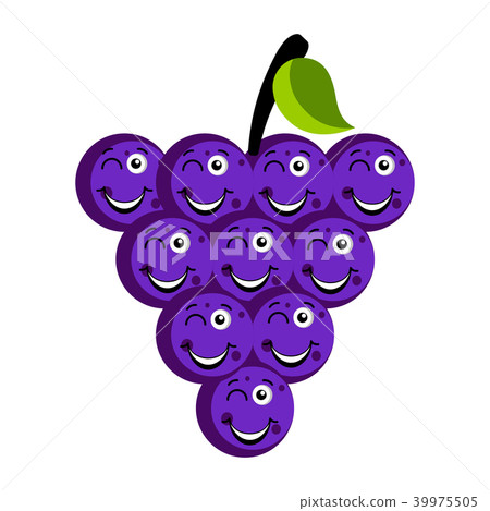 Happy grapes emoticon Happy grapes emoticon 39975505
