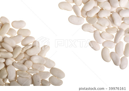 White kidney beans isolated on white background with copy space for your text. Top view White kidney beans isolated on white background with copy space for your text. Top view 39976161