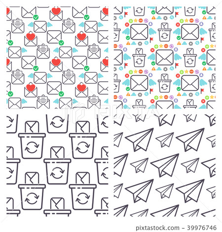 Email envelope cover communication correspondence seamless pattern background outline design paper Email envelope cover communication correspondence seamless pattern background outline design paper 39976746