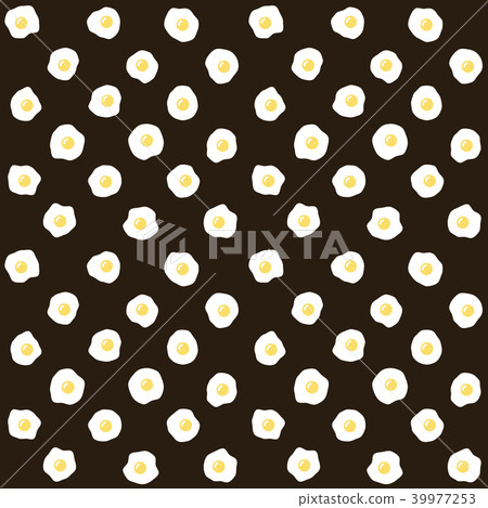 Fried scrambled eggs seamless pattern. 39977253