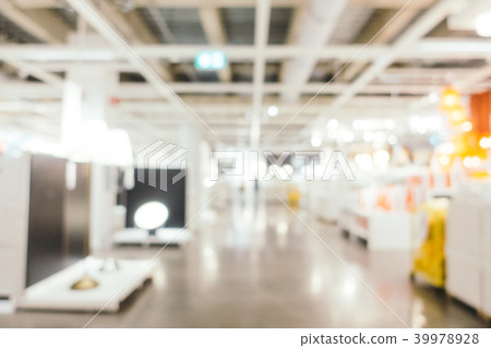 Abstract blur furniture decoration and warehouse store Abstract blur furniture decoration and warehouse store 39978928