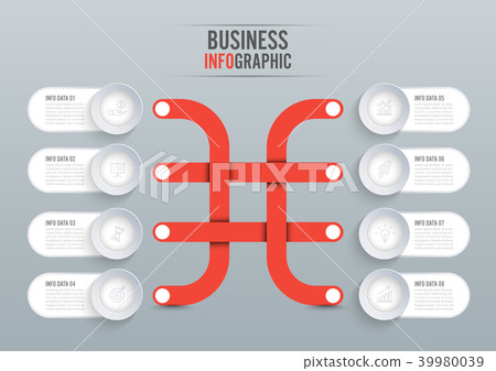 Infographics design business concept with 8 option 39980039