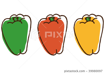 Three color peppers 39980097
