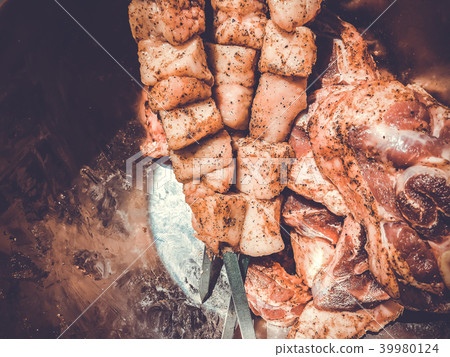 Pork chopped into pieces pepper Pork chopped into pieces pepper 39980124