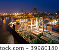 Containers yard in port congestion 39980180
