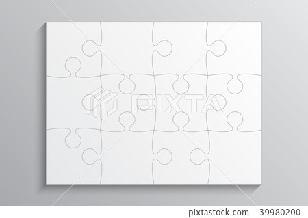 White Piece Puzzle Banner. 12 Step. Background. 39980200