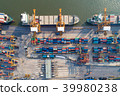 Containers yard in port congestion 39980238
