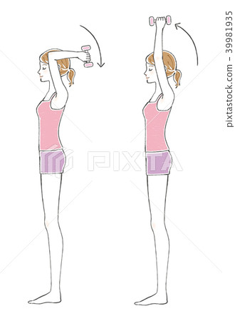 女性肌肉訓練上臂 39981935