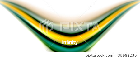 Flowing fluid colors vector, blurred colorful 3d gel shape on white Flowing fluid colors vector, blurred colorful 3d gel shape on white 39982239