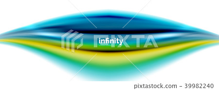 Flowing fluid colors vector, blurred colorful 3d gel shape on white Flowing fluid colors vector, blurred colorful 3d gel shape on white 39982240