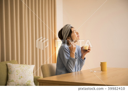 A woman enjoying sweets A woman enjoying sweets 39982410