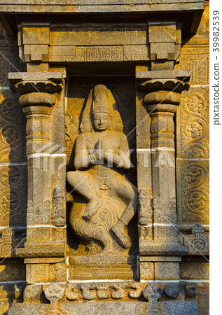 Carved idols on the Gopuram of Nataraja Temple 39982539