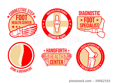 Vector icons for orthopedics health center Vector icons for orthopedics health center 39982583