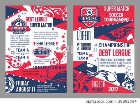 Vector soccer team football match posters 39982584