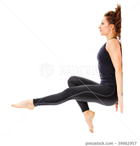 Concept image of young woman practicing yoga 39982957