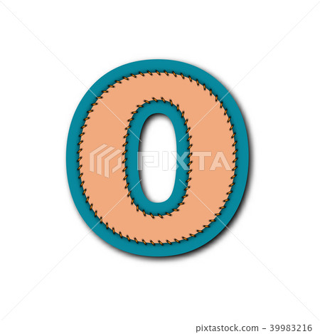 O character of alphabet in Embroidered patch work O character of alphabet in Embroidered patch work 39983216