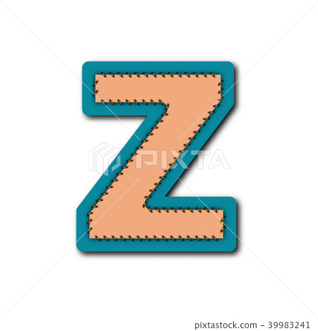 Z character of alphabet in Embroidered patch work 39983241