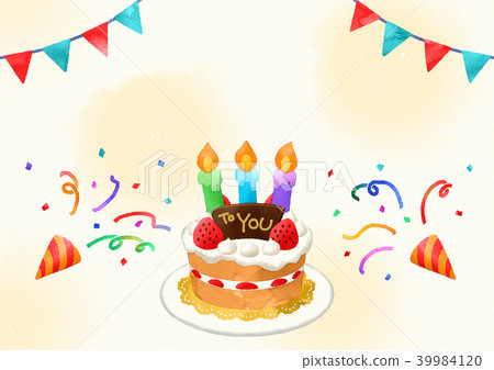 生日賀卡(水彩) - 沒有字母紙背景 - 3支蠟燭 - 2種顏色國旗 - toYou 生日賀卡(水彩) - 沒有字母紙背景 - 3支蠟燭 - 2種顏色國旗 - toYou 39984120