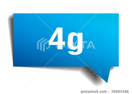 4g blue 3d speech bubble 4g blue 3d speech bubble 39985486
