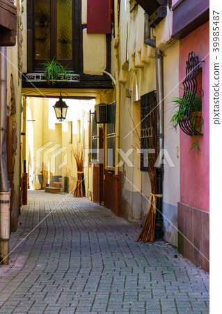 Alley in Petite-France in Strasbourg Alley in Petite-France in Strasbourg 39985487