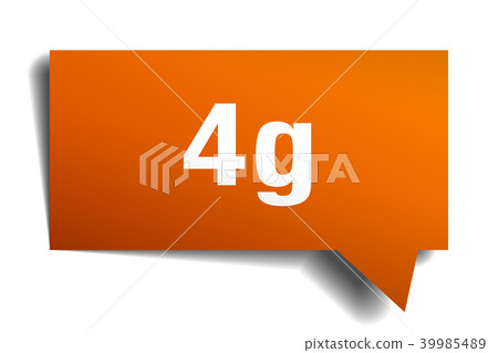 4g orange 3d speech bubble 4g orange 3d speech bubble 39985489