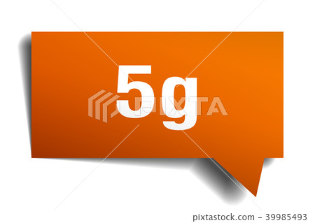 5g orange 3d speech bubble 5g orange 3d speech bubble 39985493