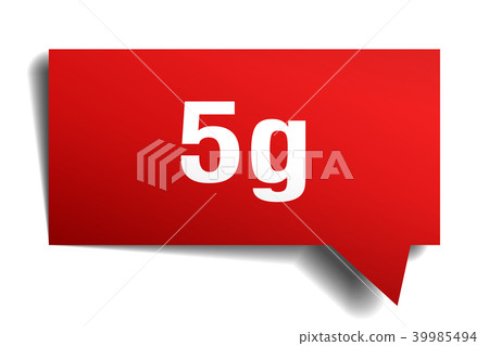 5g red 3d speech bubble 5g red 3d speech bubble 39985494