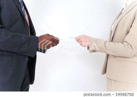 Business card exchange Business card exchange 39986780