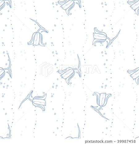 Vector bluebells seamless pattern - Stock Illustration [39987458] - PIXTA