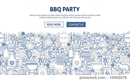 BBQ Party Banner Design BBQ Party Banner Design 39988076