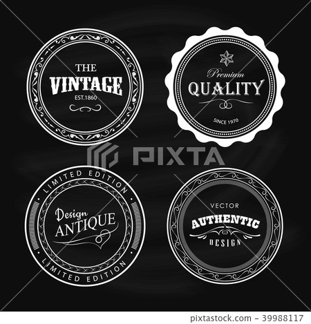 Antique badge vintage label retro design vector 39988117