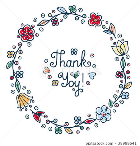 Thank You handwritten inscription. 39989641