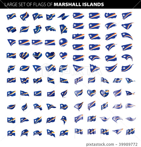 Marshall Islands flag, vector illustration Marshall Islands flag, vector illustration 39989772