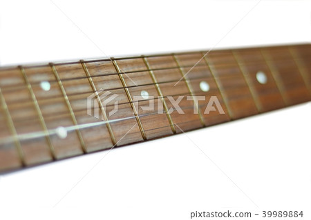 Neck of guitar isolated on white background Neck of guitar isolated on white background 39989884